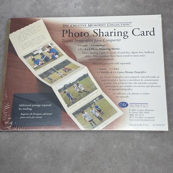 NEW Lot Of 5 Vtg Creative Memories Photo Sharing Card (3) 2001 (2) 2002 Retired - Picture 2 of 4